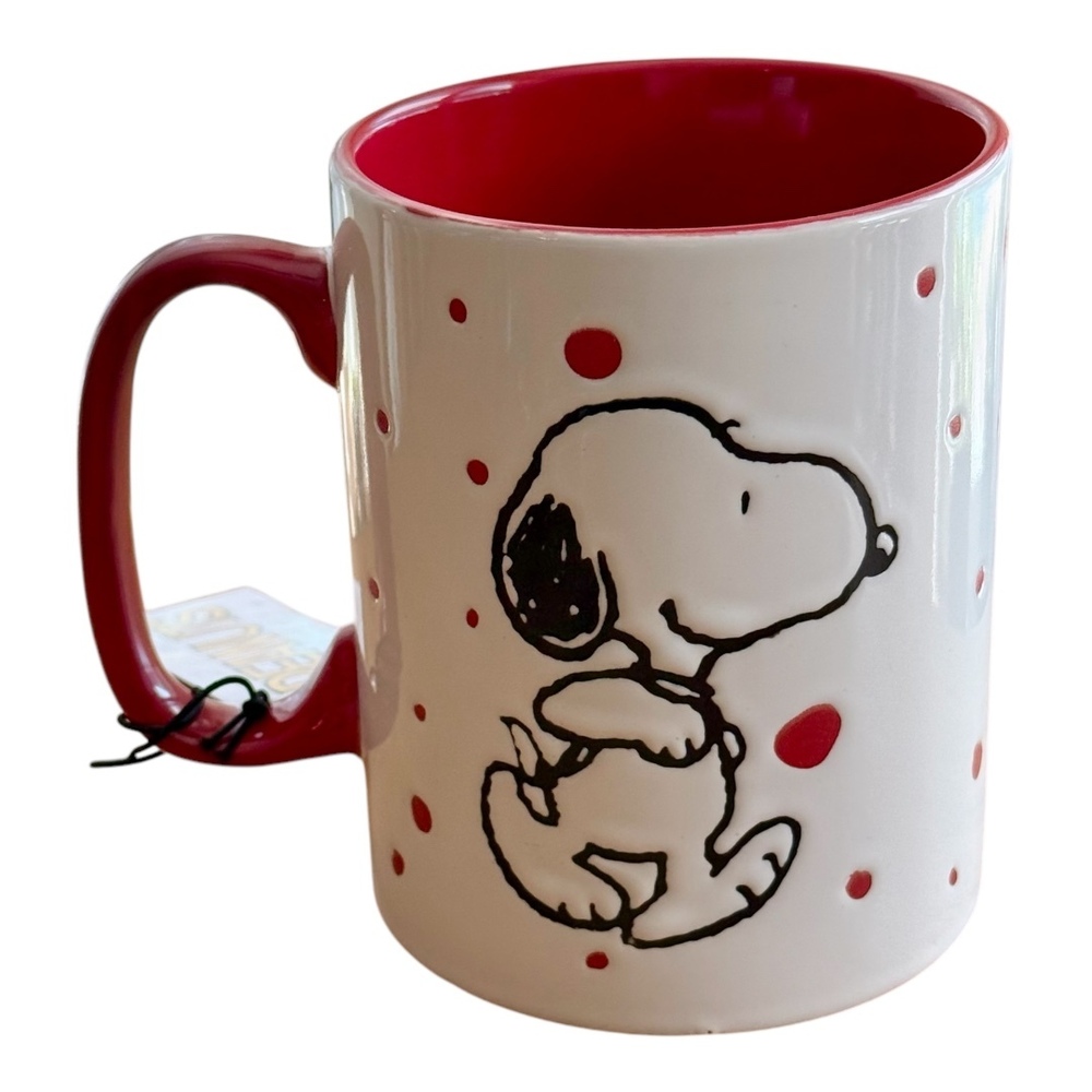Peanuts Snoopy Red Polka Dot Ceramic Mug NEW!! - Picture 2 of 2